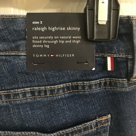 Tommy Hilfiger women raleigh high rise skinny blue jeans size 2 new - Picture 6 of 7